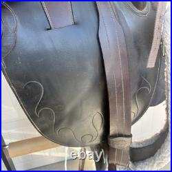Australian Stock Saddle High Seat 17 Brown Leather Trail Endurance Saddle
