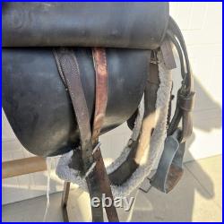 Australian Stock Saddle High Seat 17 Brown Leather Trail Endurance Saddle