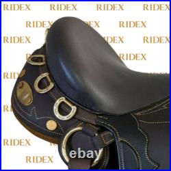 Australian Stock leather Horse Saddle With Horn