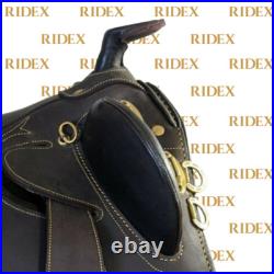 Australian Stock leather Horse Saddle With Horn