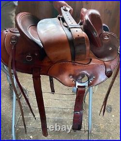 Australian Western Stock Saddle, Used, Custom, 15, Trail Saddle, Comfortable