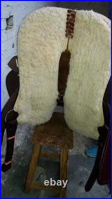 Australian half breed saddle leather saddle brown color Size 16