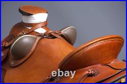 BH 15 In HILASON Western Horse Wade Saddle Genuine Leather Ranch Roping Brown