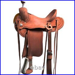 BH Western Horse Saddle American Leather Ranch Roping Trail Hilason Dark Tan