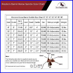 Barrel, Deep Seat, Stitched, Adults & Kids-Youth Western Horse Barrel Saddle