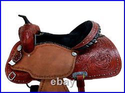 Barrel Racing Saddle Western Horse Pleasure Used Leather Tack Set 15 16 17 18