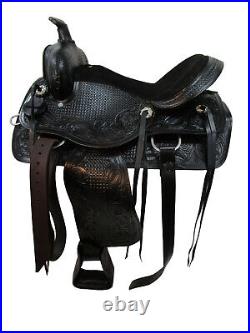 Barrel Racing Saddle Western Rodeo Horse Pleasure Leather Trail Tack 15 16 17 18
