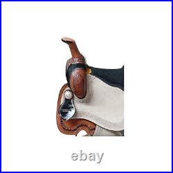 Barrel Racing Western Horse Riding Saddle Leather Tooled Carved 12-18 inch Seat