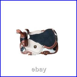 Barrel Racing Western Horse Riding Saddle Leather Tooled Carved 12-18 inch Seat