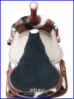 Barrel Racing Western Horse Riding Saddle Leather Tooled Carved 12-18 inch Seat