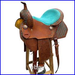 Barrel Racing Western Horse Saddle Leather Wooden Tree Handmade Trail Equestrian