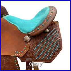 Barrel Racing Western Horse Saddle Leather Wooden Tree Handmade Trail Equestrian