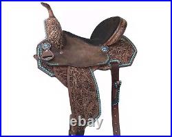 Barrel Racing Western Leather Horse Saddle Cowhide Equestrian 12-18FREE SHIPPING