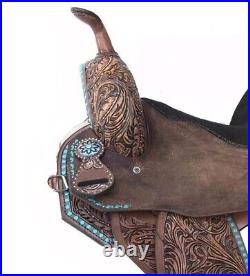 Barrel Racing Western Leather Horse Saddle Cowhide Equestrian 12-18FREE SHIPPING