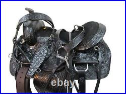 Barrel Racing Western Saddle Pro Pleasure Tooled Leather Horse Tack 15 16 17 18
