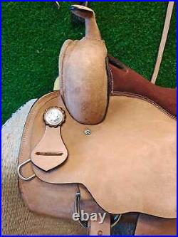 Barrel Racing Western Trail Horse Saddle Tack Premium Leather Tooled 10-18 23CVK