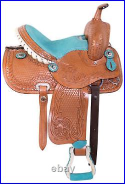 Barrel Saddle Pleasure Trail Childrens Western Mini Pony Tack 10