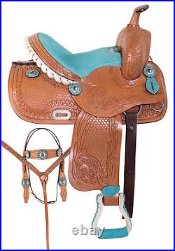 Barrel Saddle Pleasure Trail Childrens Western Mini Pony Tack 10