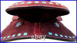 Barrel Saddle Rough Out with Turquoise Buckstitch Trim Full QH Bars 15 16 NEW