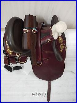 Beautiful Australian leather Stock Saddle With Horn All Size