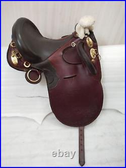 Beautiful Australian leather Stock Saddle With Horn All Size