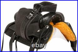 Beautiful Black Premium Saddle, Leather Western For Pleasure Barrel Trail Horse