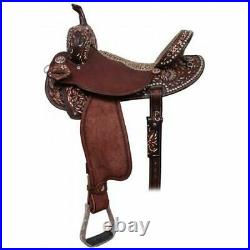 Beautiful Designer Synthetic Western Barrel Racing Trail Horse Saddle (14 to 18)