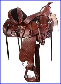 Beautiful Treeless Western Pleasure Trail Horse Saddle Tack Set 15 18 New
