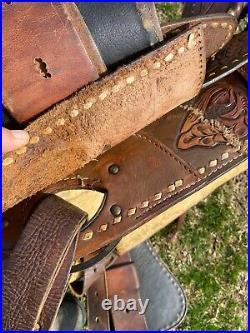 Beautiful Used/vintage Simco 15 buckstitched Western trail /pleasure saddle VGC
