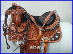 Beautiful Western Premium leather Trail Horse Riding Saddle & All Size Available