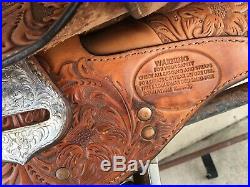 Beautiful used Silver Royal 16 tooled Western show saddle withsilver US made