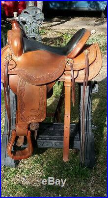 Beautifully tooled and well cared for 16 Reinsman all around/trail saddle