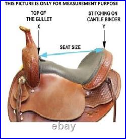 Best Quality Western Leather Barrel Rough Out Saddle With Free Matching Tack set
