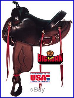 Big Horn 16 Inch Western Flat Top Mule Saddle Cordura and Leather