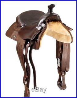 Big Horn Haflinger 16 Trail Saddle Synthetic Cordura Brown NEW A00295