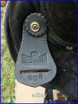 Bighorn 606 Lightweight Gaited Cordura Round Skirt Western Trail Saddle- 16.5