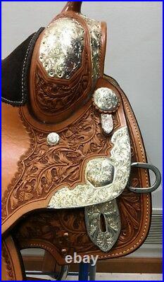 Billy Cook 16 Show Saddle Beautiful LOTS of Silver Model #8958 NEW