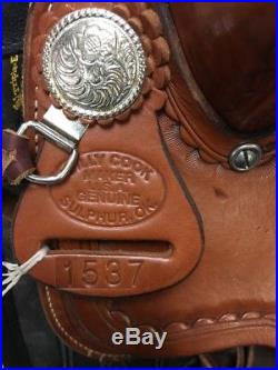 Billy Cook CJ Trail Saddle 17 Chestnut with Black Leather Seat #1537