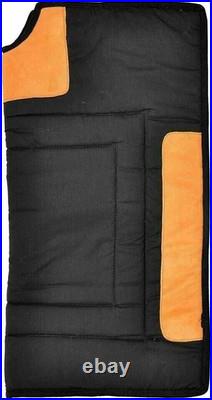 Black/Orange Western Barrel Racing Equestrian Trail Horse Synthetic Saddle