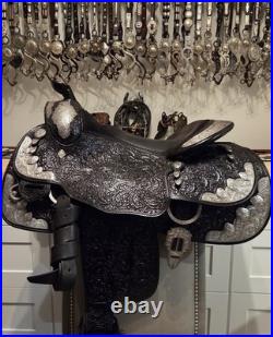 Blue Ribbon Custom 15 Sterling Silver Show Saddle Victor Headstall Romel Reins