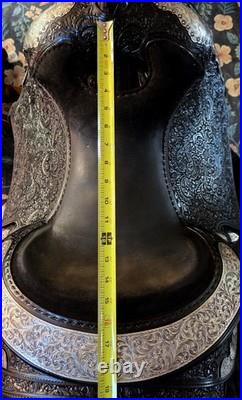 Blue Ribbon Custom 15 Sterling Silver Show Saddle Victor Headstall Romel Reins