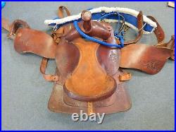 Blue Ridge Genuine Leather Western Horse Saddle With Tack