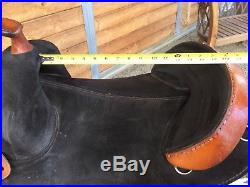 Bob Marshall treeless western saddle with pad, cinch and breast plate