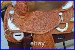 Bob's Custom BOB AVILA Western Reining Saddle STERLING SILVER Floral Tool 16