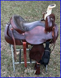 Bona Allen 16 Seat Western Roping Ranch Saddle Tool Leather Pleasure Trail USA