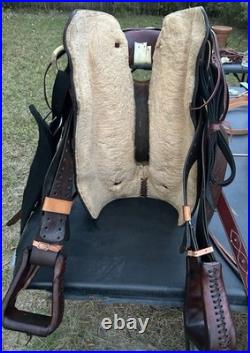 Bona Allen 16 Seat Western Roping Ranch Saddle Tool Leather Pleasure Trail USA