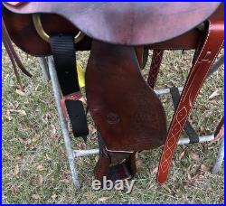 Bona Allen 16 Seat Western Roping Ranch Saddle Tool Leather Pleasure Trail USA