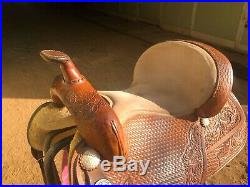 Bona Allen Barrel Saddle 14.5 Seat, 7 Gulelt, SQHB