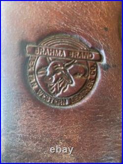 Brahma Tex Tan Leather Western Saddle. 16 Inch Suede Seat, Sturdy Pleasure Trail