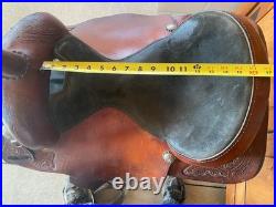 Brahma Tex Tan Leather Western Saddle. 16 Inch Suede Seat, Sturdy Pleasure Trail